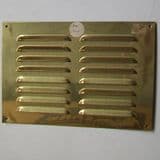 Brass Louvred Internal Ventilation Grill 241 x 165mm - 70000970