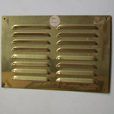 Brass Louvred Internal Ventilation Grill 241 x 165mm - 70000970