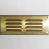 Brass Louvred Internal Ventilation Grill 241 x 89mm - 70000990