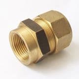 Brass MDPE Alkathene Female Iron Coupling 25mm x 3/4 - 18412500