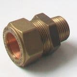 Brass MDPE Alkathene Male Iron Coupling 20mm x 1/2 - 18422000