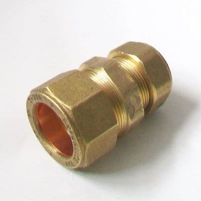 Brass MDPE Alkathene Reducer Coupling 25mm x 22mm - 18402522