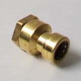 Brass Push Fit 14mm Pipe x 1/2" Female Adapter - 27932203