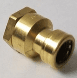 Brass Push Fit 16mm Pipe x 1/2" Female Adapter - 27932202