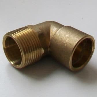 Brass Solder Ring 22mm x 3/4 Male Iron Elbow - 28132200