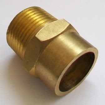 Brass Solder Ring 28mm x 1" Male Iron Coupling - 28032800