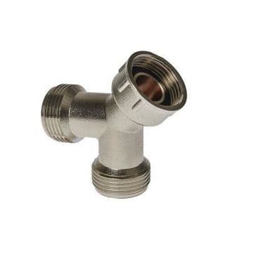 Brass Washing Machine Valve Splitter Y Piece Connector - 07200001