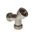 Brass Washing Machine Valve Splitter Y Piece Connector - 07200001