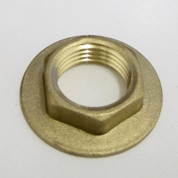 Brass Wide Flange Tap - Tank - Valve Back Nut 1/2in BSP - 07000290