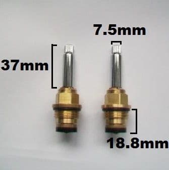 Bristan / Heritage 20 Spline Long Stem Washer Tap Valves - 62013594