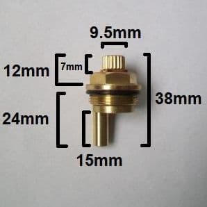 Bristan Regency Shower Diverter Valve 20 Spline - 62003425