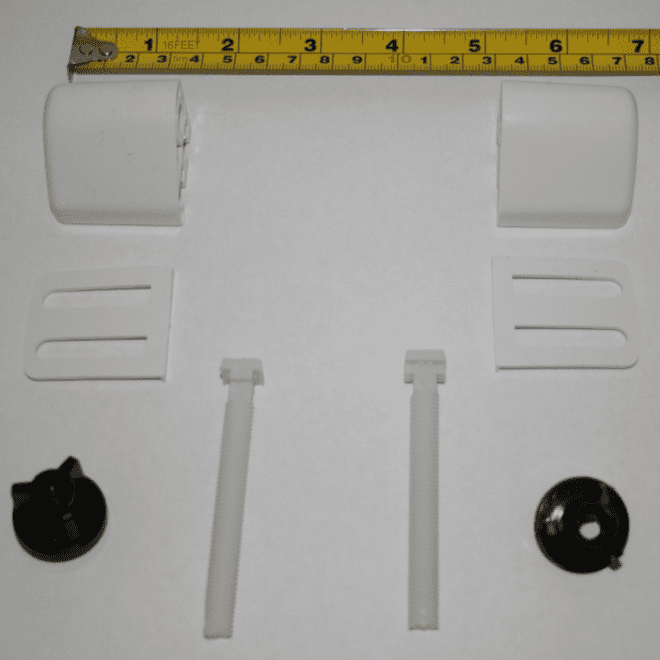 British Standard Old Colours Plastic Toilet Seat Hinge Kits