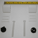 British Standard Old Colours Plastic Toilet Seat Hinge Kits