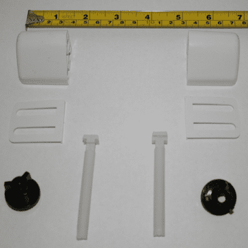 British Standard Old Colours Plastic Toilet Seat Hinge Kits