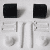 Celmac Bar Type Plastic Toilet Seat Hinges Black - 03062120