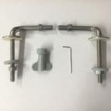 Celmac Cranked Stainless Steel Toilet Seat Hinges - 03065760