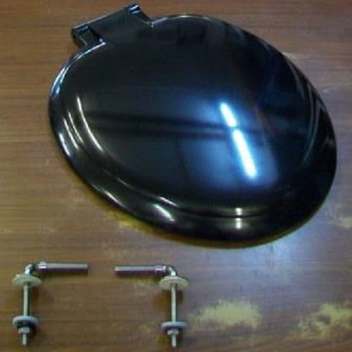 Celmac Sonata 25a Black Toilet Seat SS Hinge - 02002011