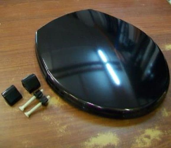 Celmac Tamar Black Thermoset Toilet Seat - 02012233