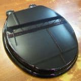 Celmac Woody Paramount Gloss Black Toilet Seat - 02012607