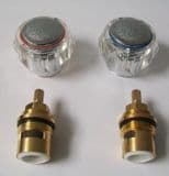 Ceramic Disc Bath Tap Reviver Kit - Acrylic Heads - 62010172/62013612
