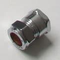 Chrome 15mm x 1/2 Female Iron Compression Coupling