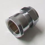 Chrome 15mm x 1/2 Female Iron Compression Coupling - 25411501