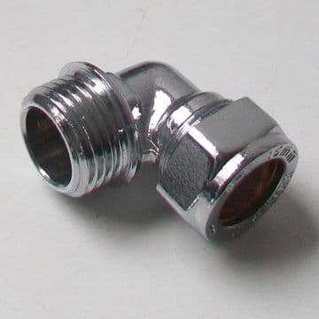 Chrome 15mm x 1/2" Male Iron Compression Elbow - 25451500