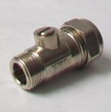 Chrome 15mm x 3/8 Flat Faced Isolation Valve - 07000004