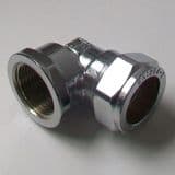 Chrome 22mm x 3/4" Compression Female Iron Elbow - 25462200