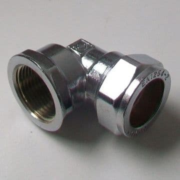 Chrome 22mm x 3/4" Compression Female Iron Elbow - 25462200