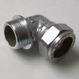Chrome 22mm x 3/4" Compression Male Iron Elbow - 25452200