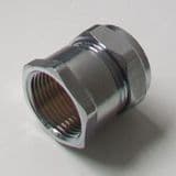 Chrome 22mm x 3/4" Female Iron Compression Coupling - 25412200