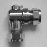 Chrome Angled Isolation / Shut Off Valve 15mm - 07000164