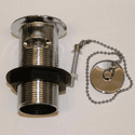 Chrome Basin Waste with Metal Plug & Chain Slotted