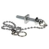 Chrome Beaded Basin Plug Chain and Stay 30cm - 74000030