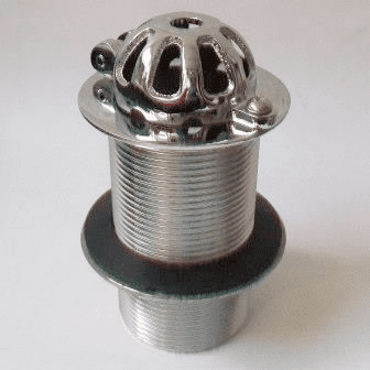 Chrome Brass 1.1/2 Urinal Waste Domed Grated - 74000904