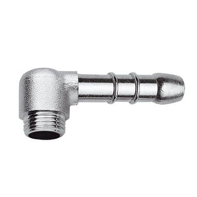 Chrome Brass Angled 1/2 inch Male Thread Hose Tail - 07000114