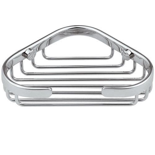 Chrome Brass Large Corner Soap Dish Basket - 01097070