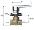 Chrome Concealed / Built In Lever Valve 1/2 inch - 58000020