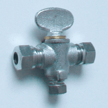 Chrome Gas Isolation Valve 8mm Butterfly Handle - 07000750
