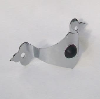 Chrome High Level Flush Pipe Wall Bracket with Buffer - 08001353