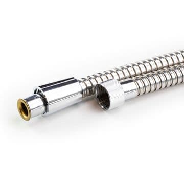 Chrome Large Bore Shower Hose Small Nut 1.5M - 50600257