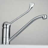 Chrome Monobloc Long Lever Kitchen Sink Tap - 58000CRE