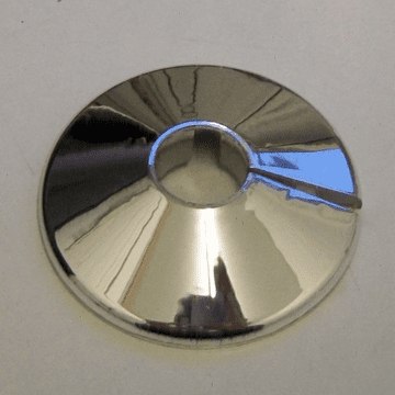 Chrome Plastic 15mm Pipe Wall Flange Collar Pair - 30000384