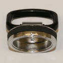 Chrome Plastic D Ring Bathroom Basin Plug with Handle