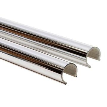 Chrome Plastic Pipe Cover Shrouds 200mm - 10 Pack - 54015224
