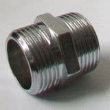 Chrome Plated Brass Male Nipple 3/4 inch BSP - 25940200