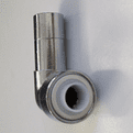 Chrome Pushfit 15mm to 10mm Reducing Spigot Elbow