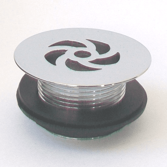 Chrome Short Tail 73mm Flange Flush Grated Waste 1.1/2 - 74000440