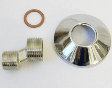 Chrome Shower Offset Wall Outlet and Flange - 74000244